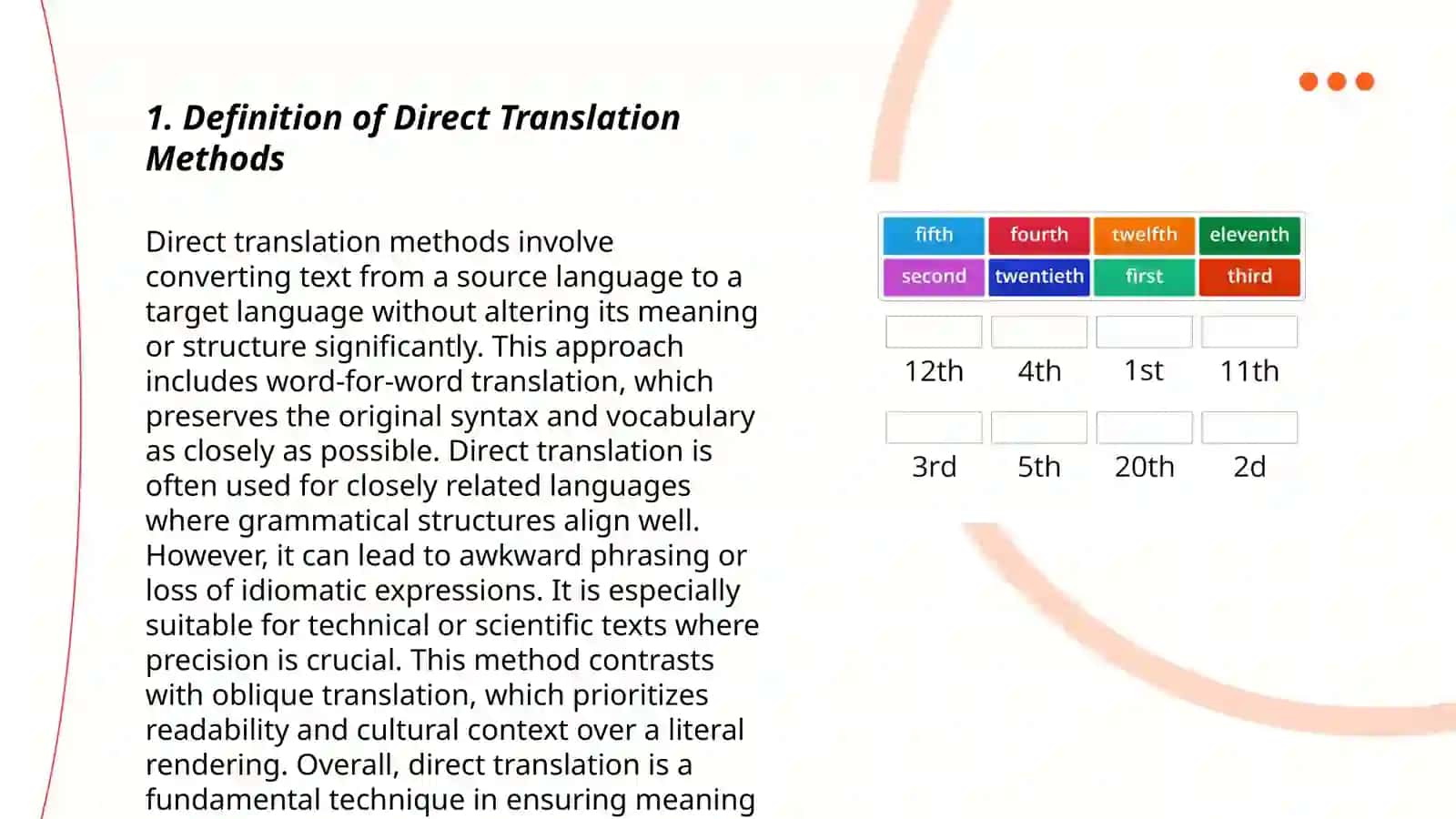 Direct and Indirect Methods of Translation 3