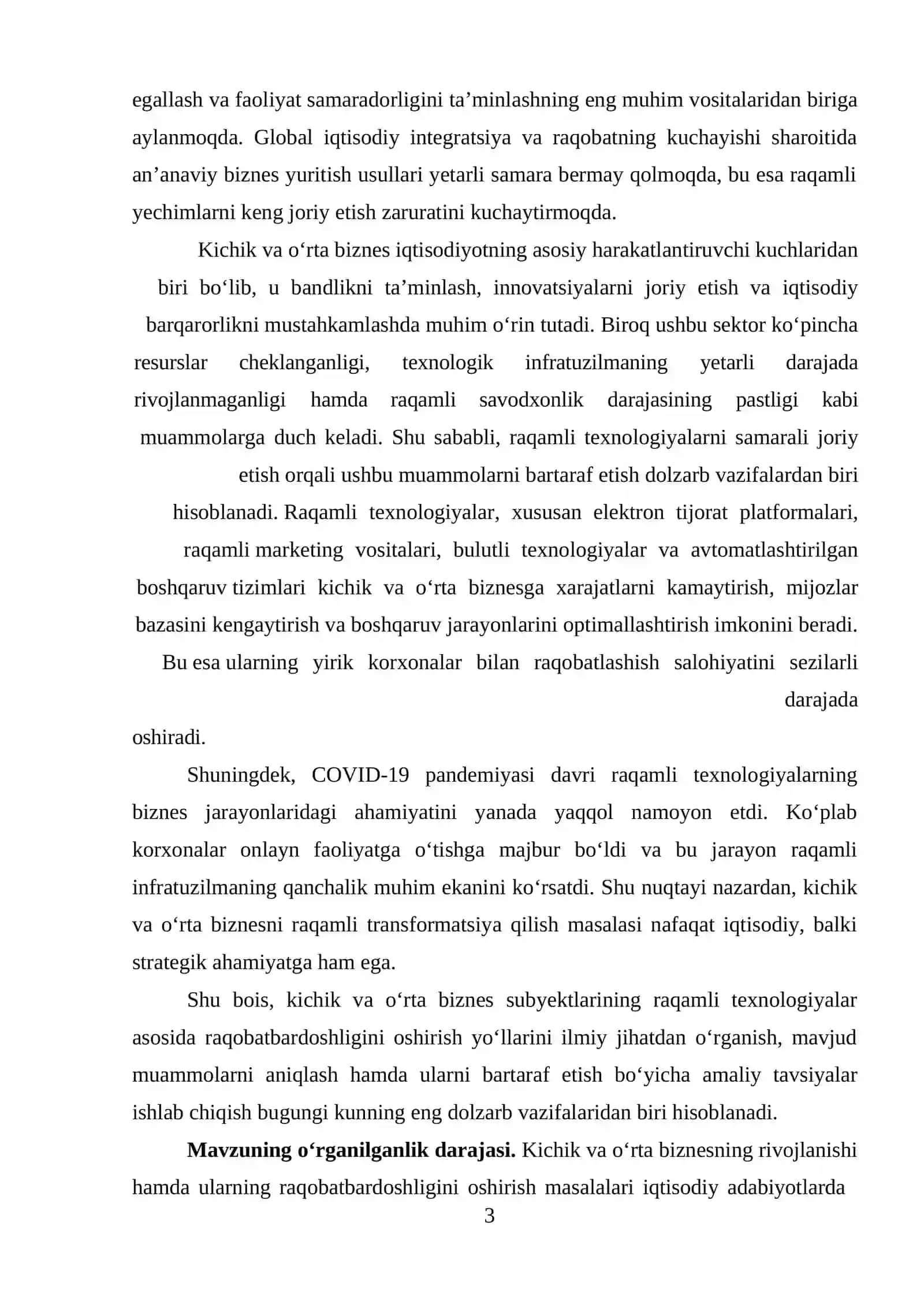 Raqamli texnologiyalar asosida kichik va o’rta bizneslarni raqobatbardoshligini oshirish yo’llari 3