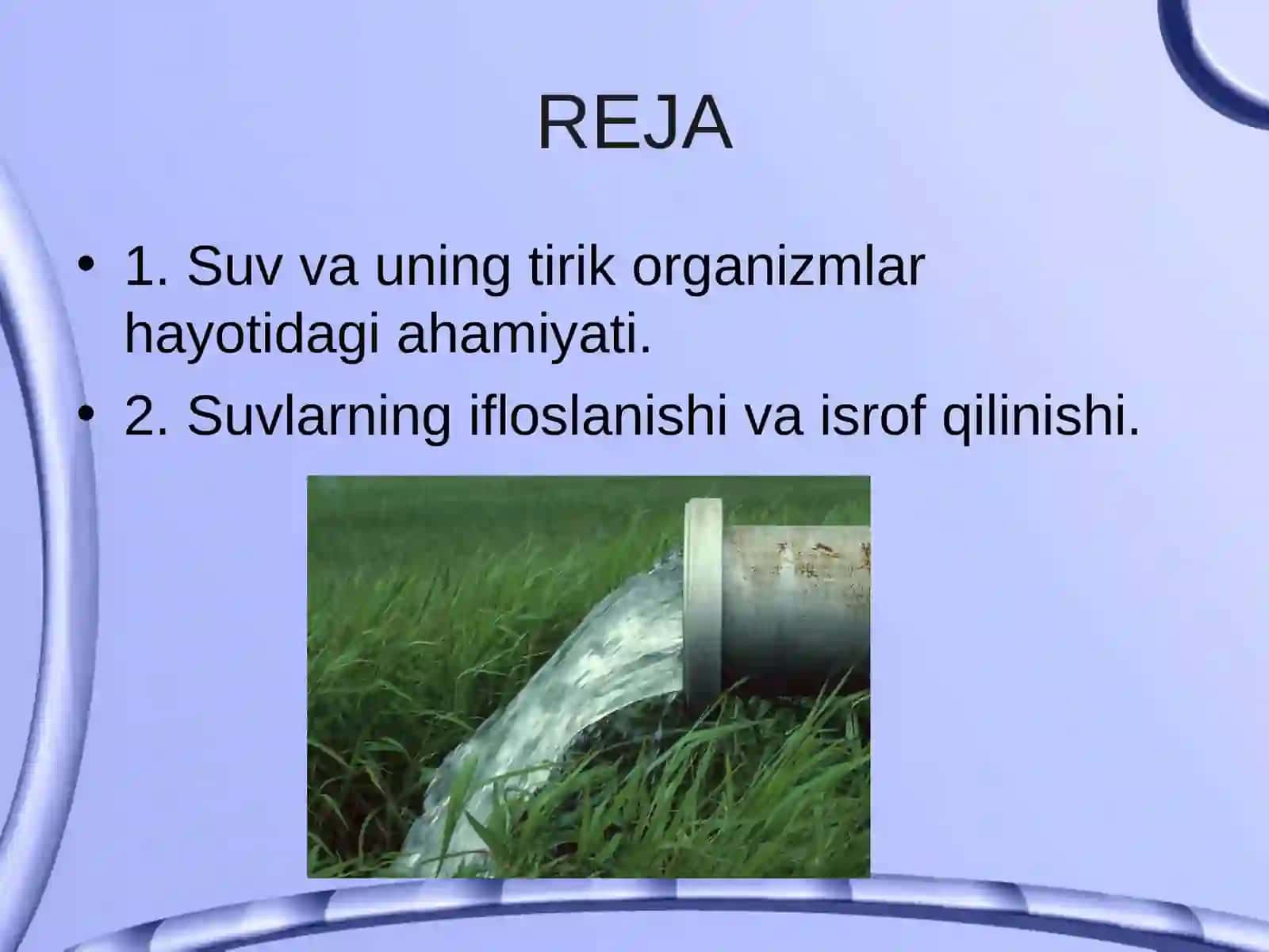 Suv resurslarini muhofaza qilish va oqilona foydalanish 3