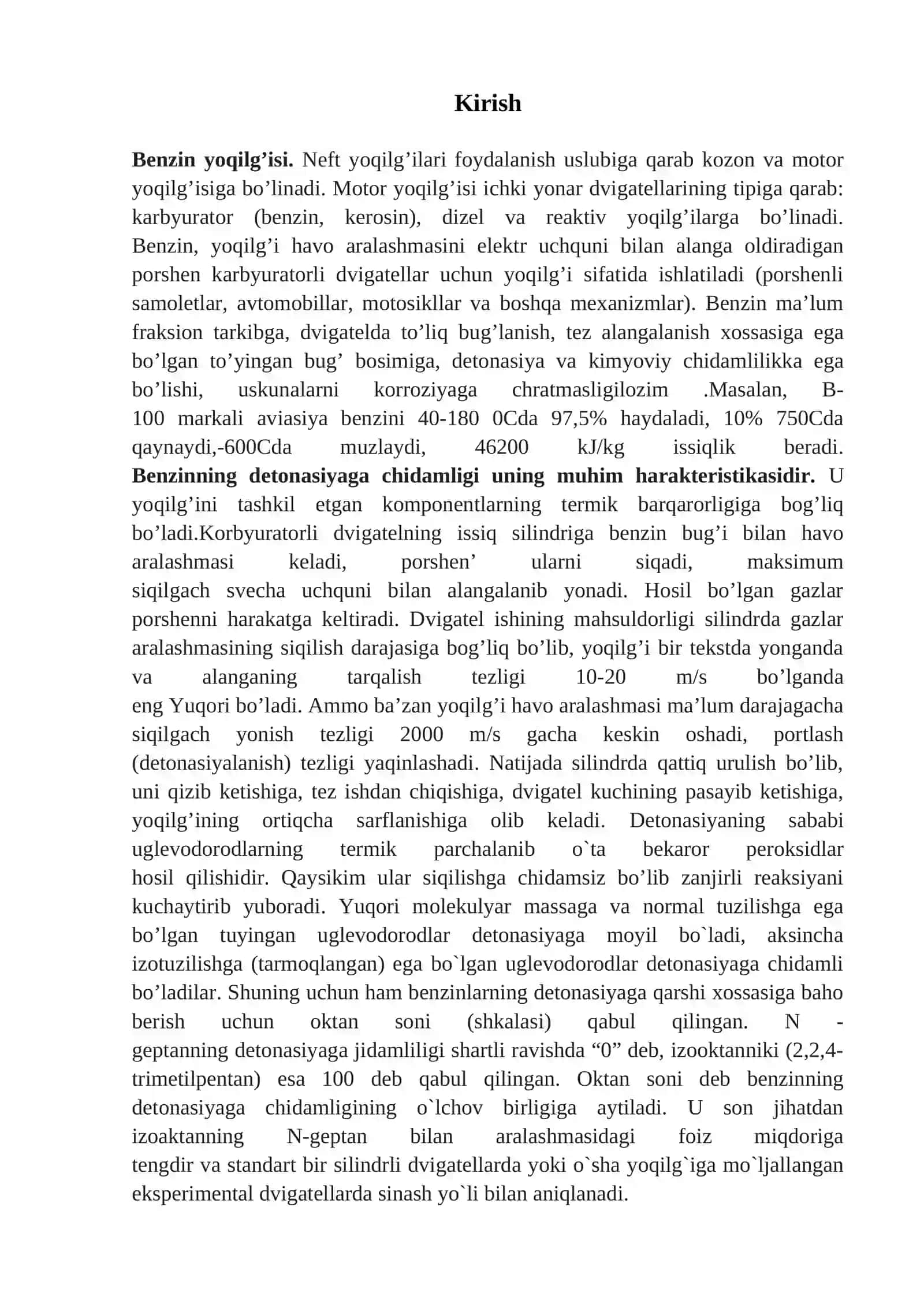 Piroliz benzinni olish kimyosi va texnologiyasi 3
