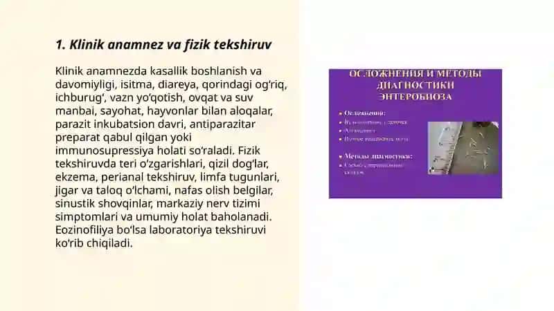 Parazit kasalliklarning diagnostika usullari 3