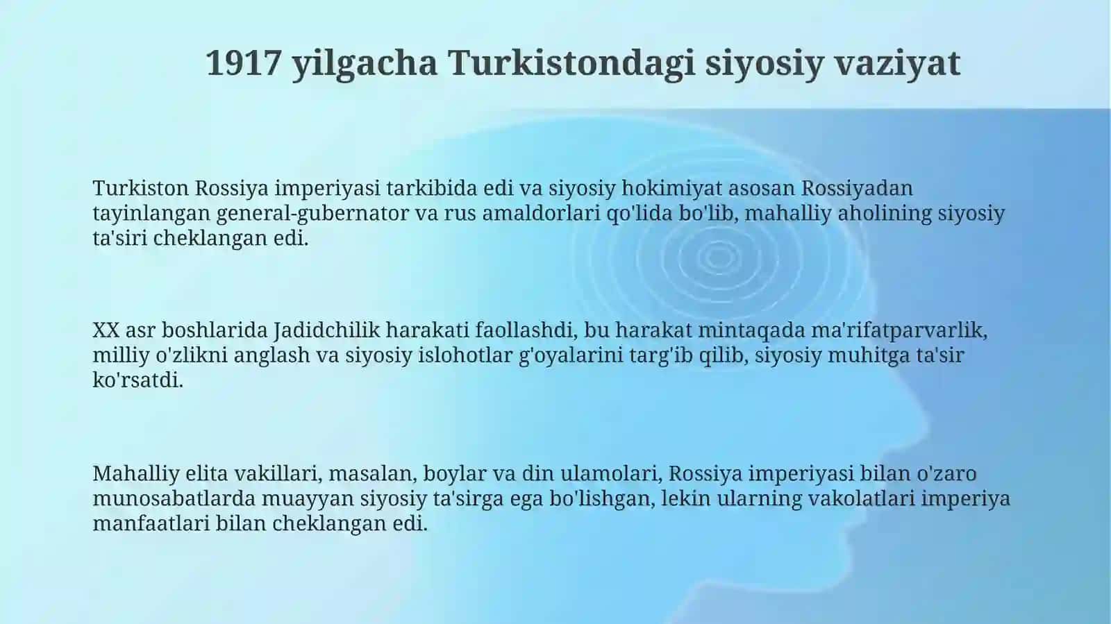 1917 yil Inqilobi va Turkiston Muxtoriyati: Zamin, E'lon va Tuzilishi 3