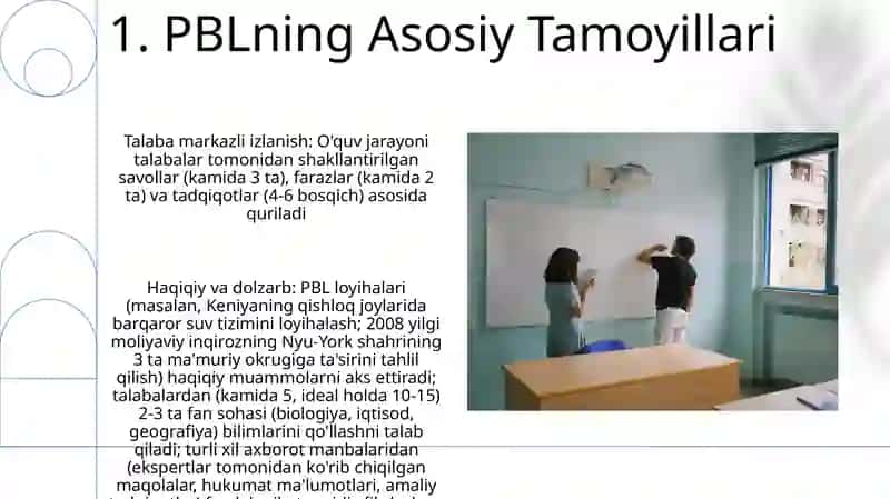PBLning Asosiy Tamoyillari 3