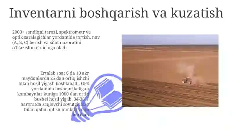 Hosilning qabul qilish texnologiyasi 3