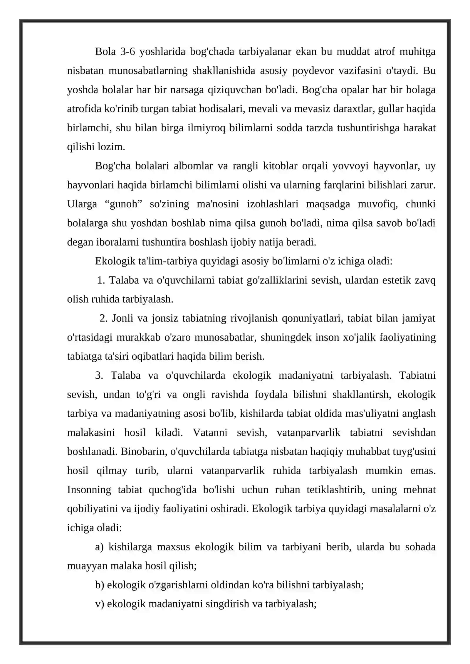 Ekologik tarbiyani berish usullari 3