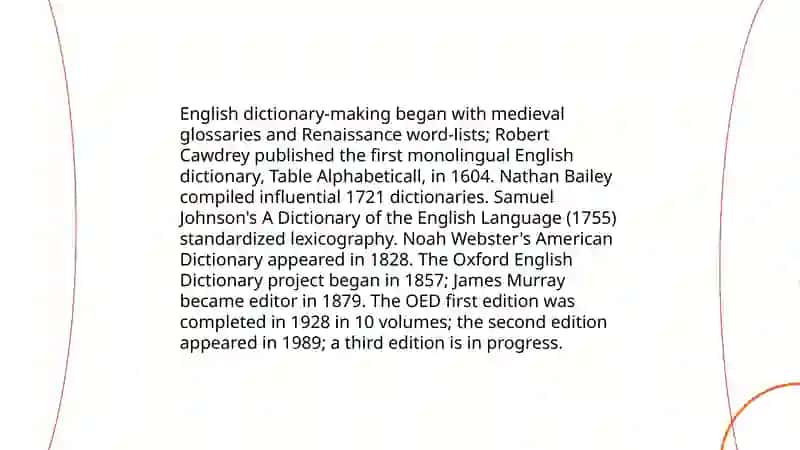 Lexicography. English dictionaries 3