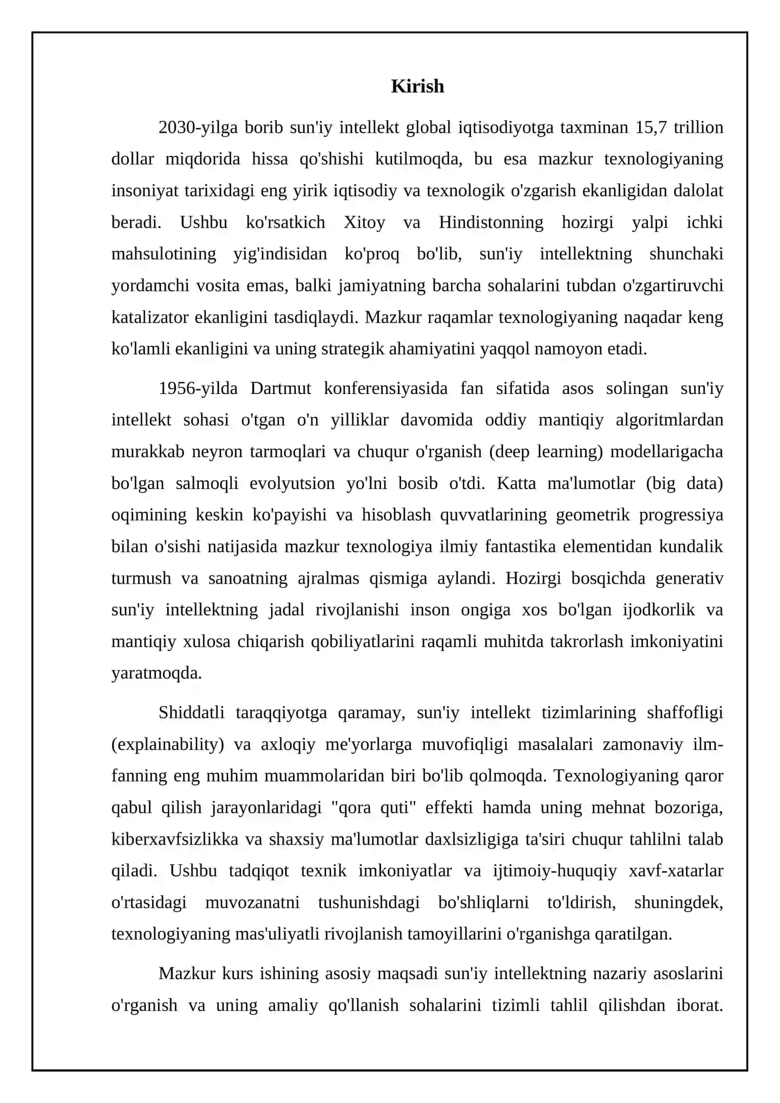BOB. SUN'IY INTELLEKTNING NAZARIY ASOSLARI VA TARIXIY RIVOJLANISH BOSQICHLARI 3
