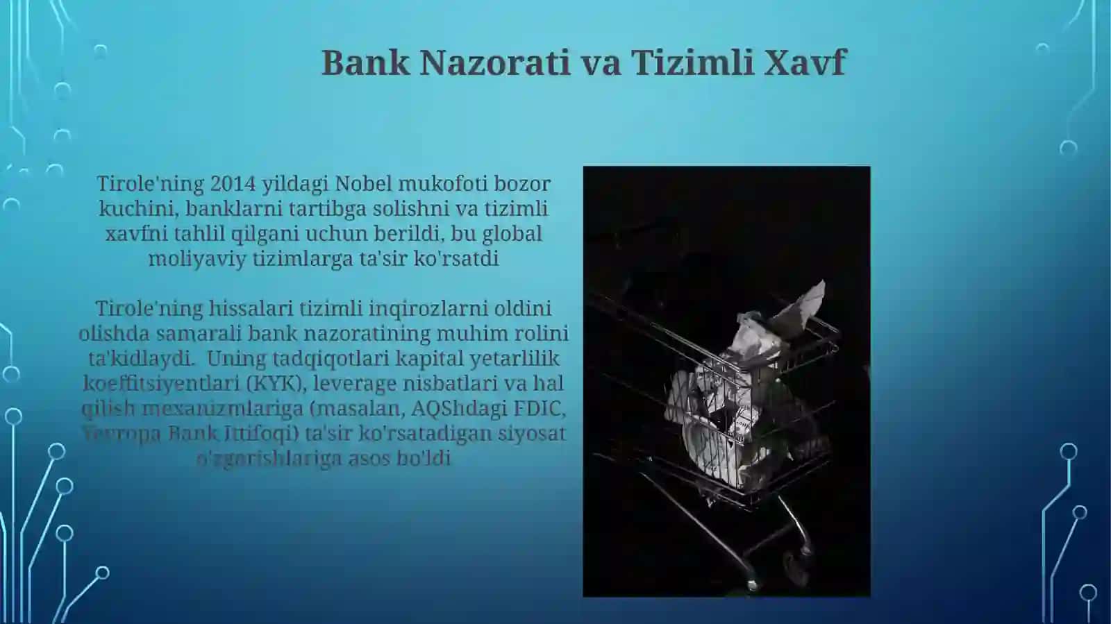 Jean Tirole’ning 2014-yildagi iqtisodiyot bo‘yicha Nobel mukofotiga sazovor bo‘lgan g‘oyalari 3