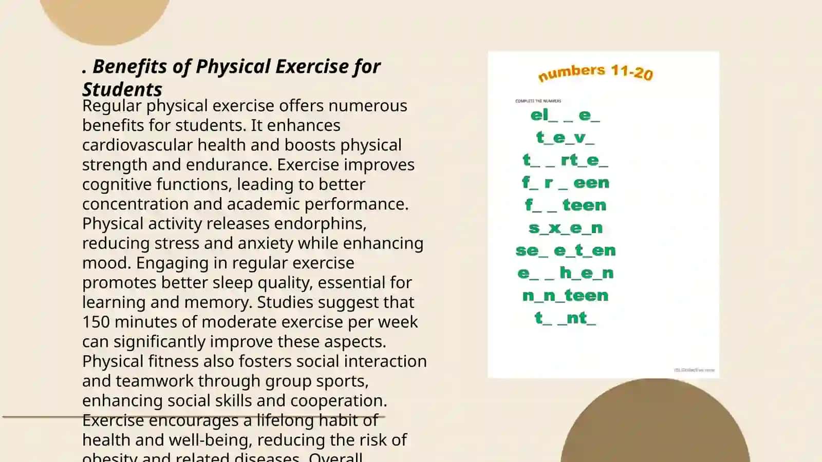 What other exercise can you do on school day 3