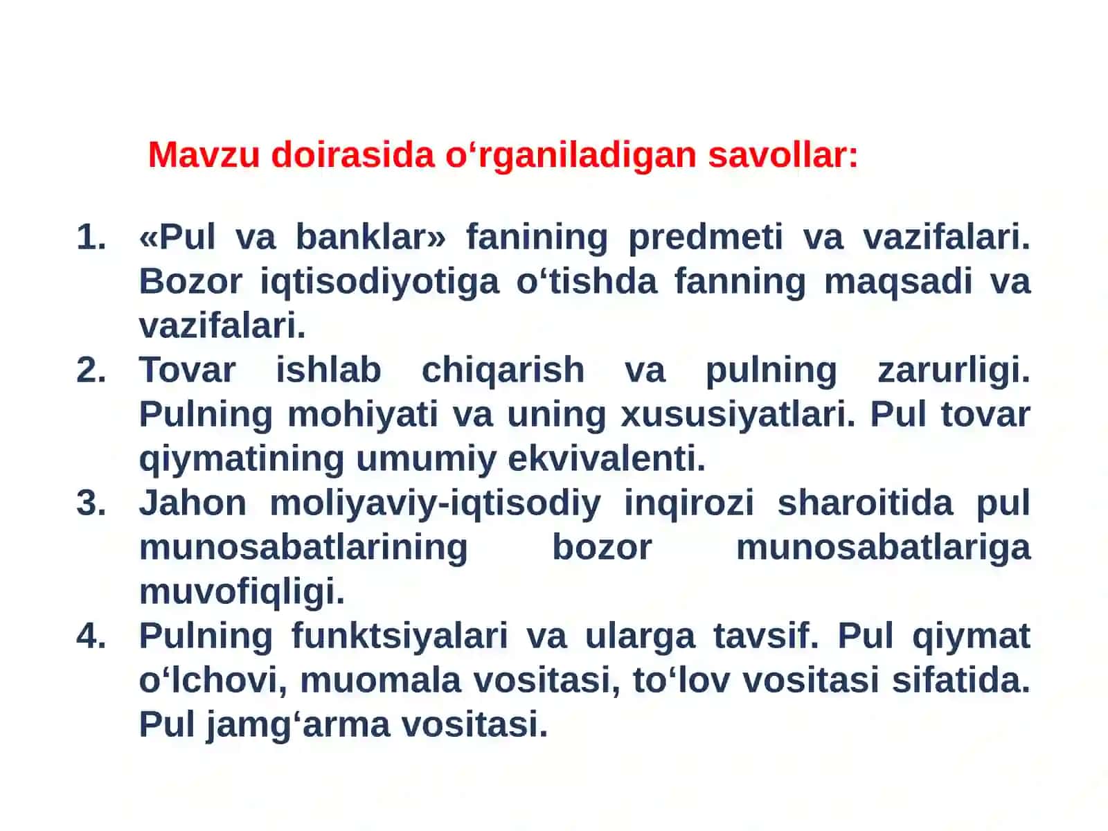 Pulning paydo bolishi va nazariyalari 3