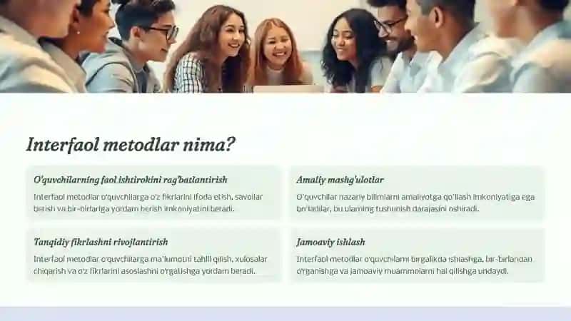 Didaktik jarayonda interfaol metodlarni qoʻllash 3