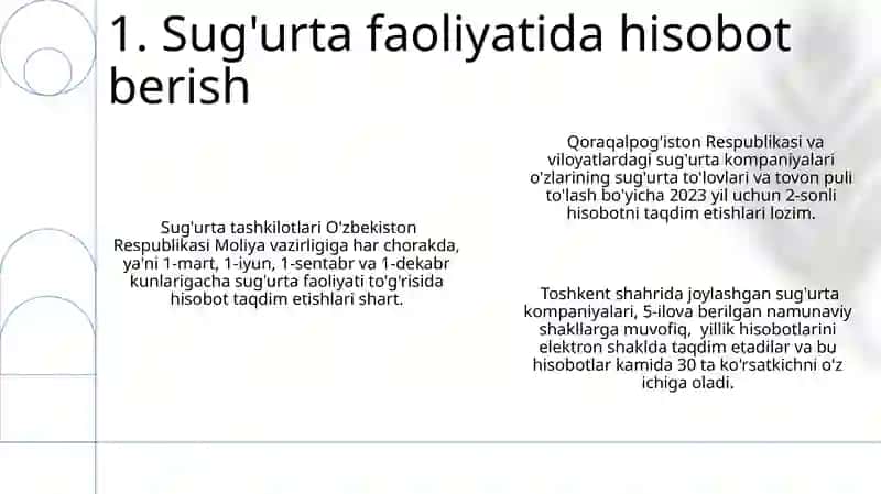 Sug'urta faoliyati to'g'risidagi qonun moddalarining tavsifi 3