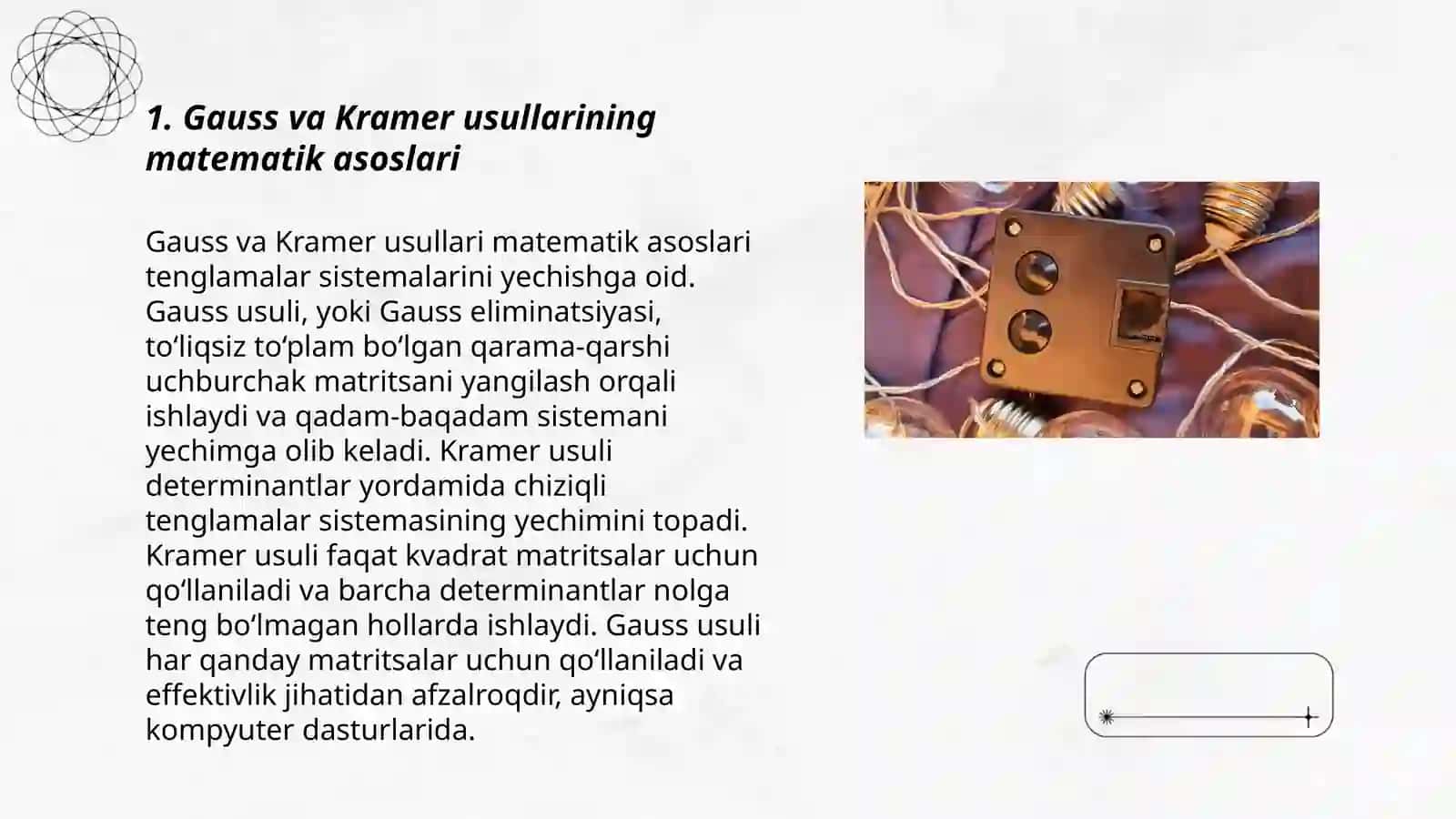 Gauss va kramer usullari 3