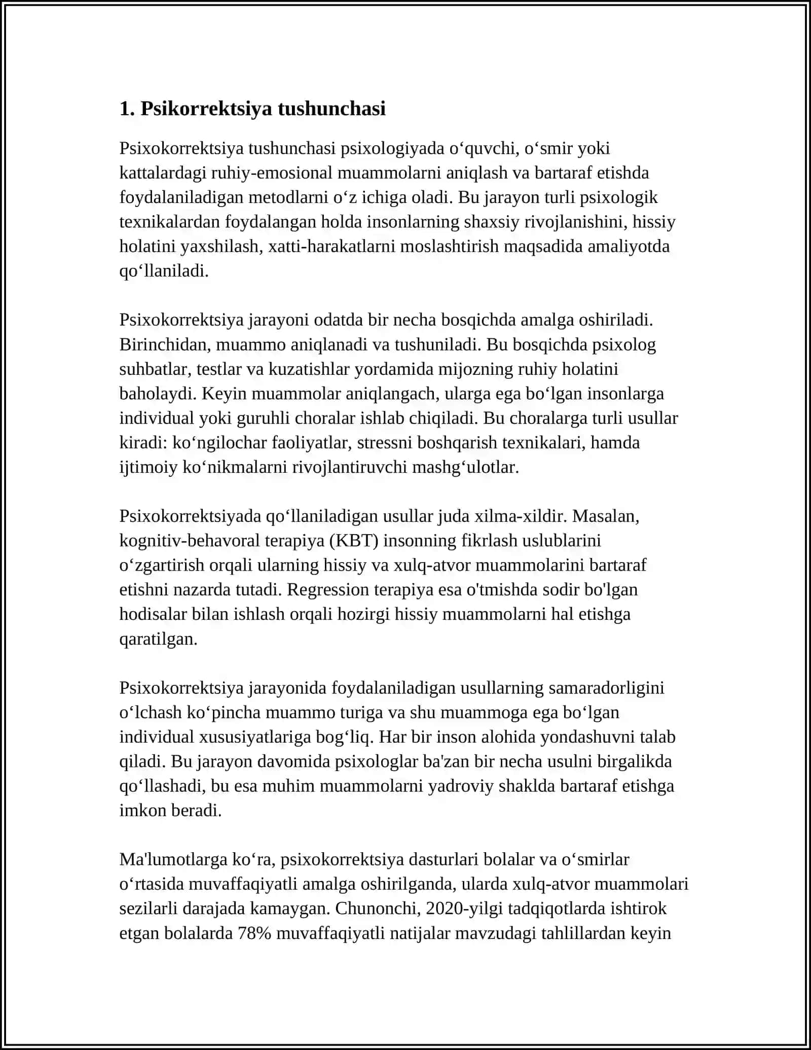 PSIKORREKSIYANING ASOSIY TUSHUNCHALARI VA PREDMETI 3