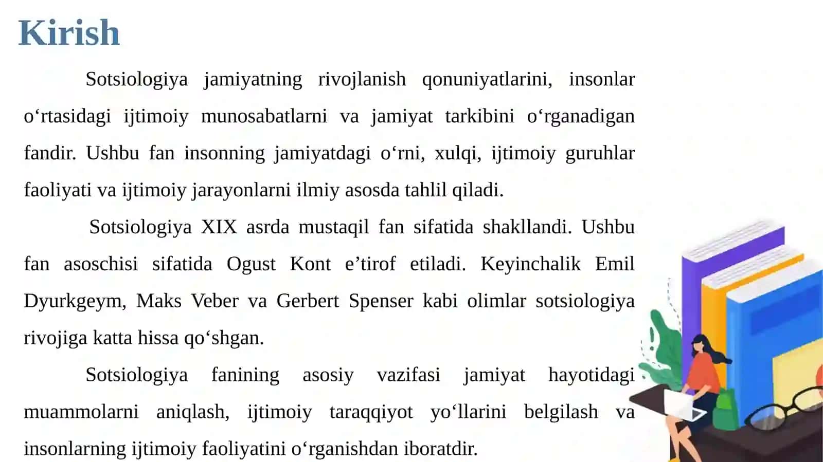 Sotsiologiyaning strukturasi, asosiy sotsiologik tushunchalar, shaxs va jamiyat. 3