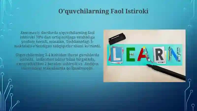 Zamonaviy dars va unga qo'yilgan talablar 3