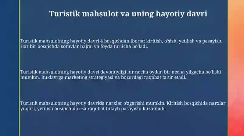 Mintaqaviy turizm xizmatlari bozor tarkibi 3