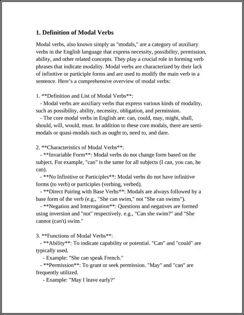 MUSTAQIL ISH Theme: MODAL VERBS 3