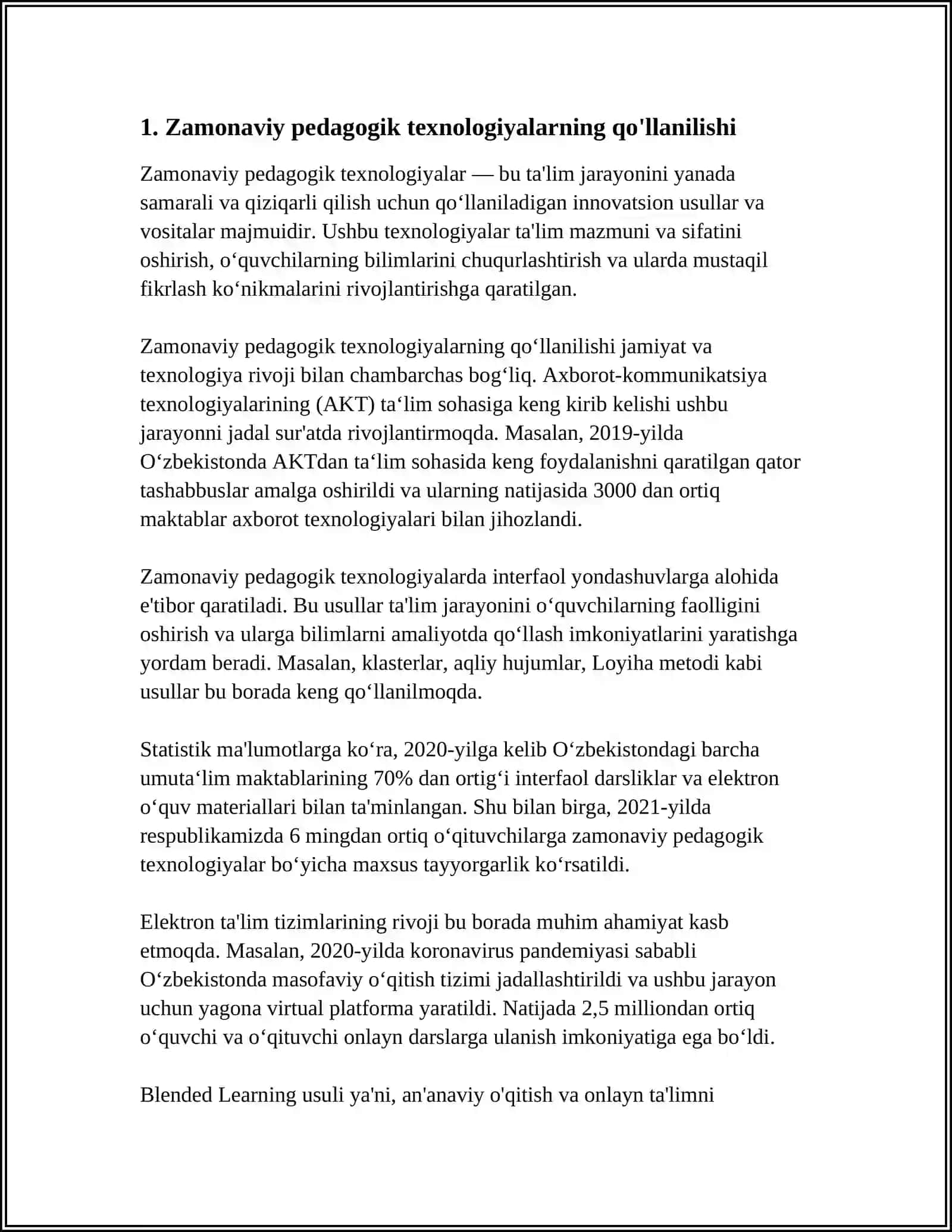 BOSHLANG'ICH TA'LIM PEDAGOGIKASI FANINING ZAMONAVIY TENDENSIYALARI 3
