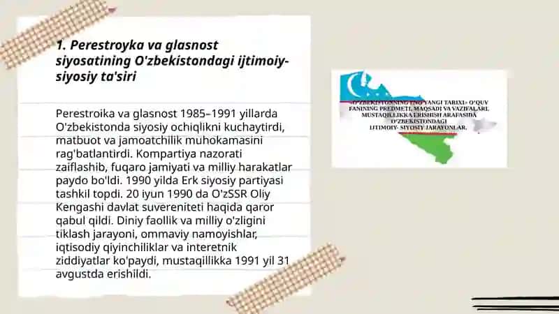 Mustaqillikka erishish arafasida O’zbekistonning ijtimoiy-siyosiy va iqtisodiy ahvoli 3