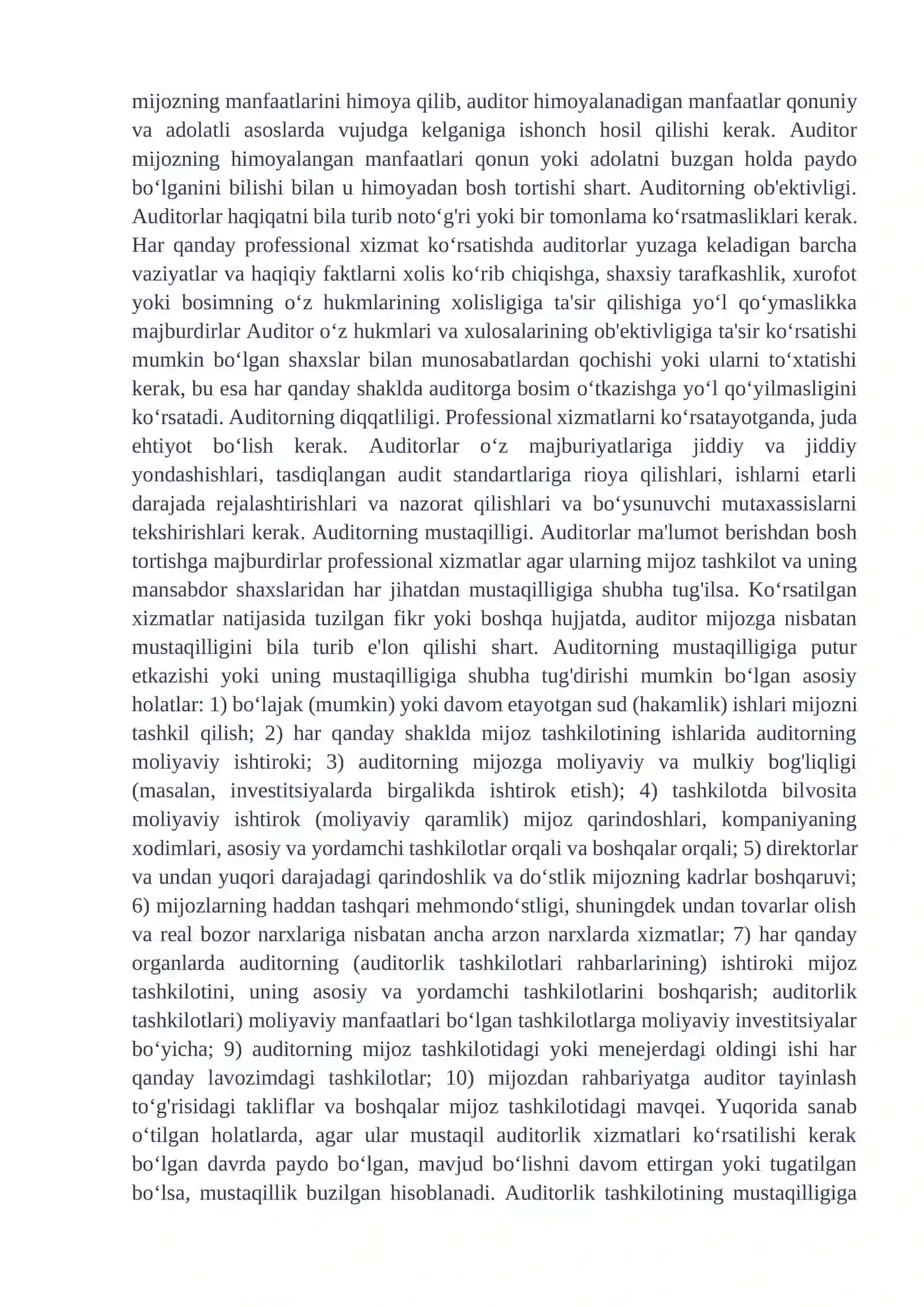 Auditda vijdonlilik va ob’ektivlik. Professional kompetentlilik. Maxfiylik 3