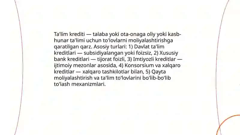 Ta'lim kreditlari: afzalliklari va muammolari 3