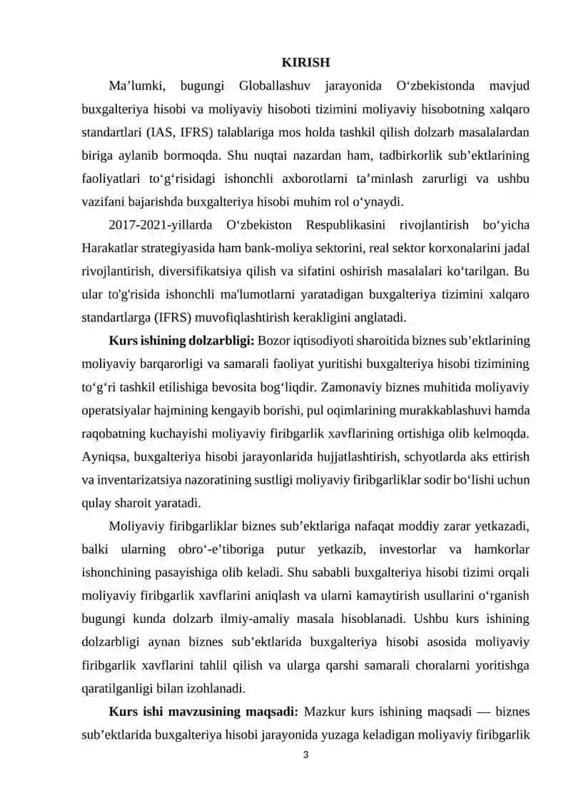 BUXGALTERIYA HISOBI FANIDAN KURS ISHI 3
