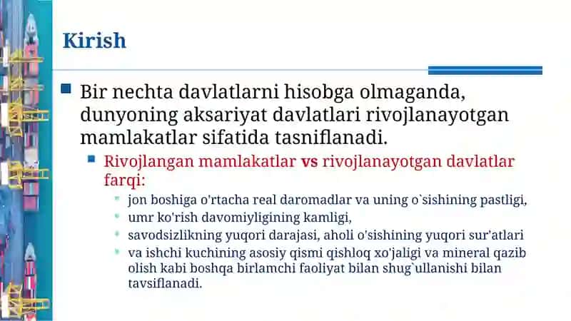 Xalqaro savdo va Iqtisodiy rivojlanish 3