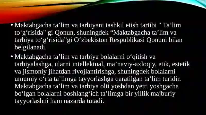 O’zbekistonTa’lim  respublikasi ta’lim tizimi. muassasasi menejmenti. 3