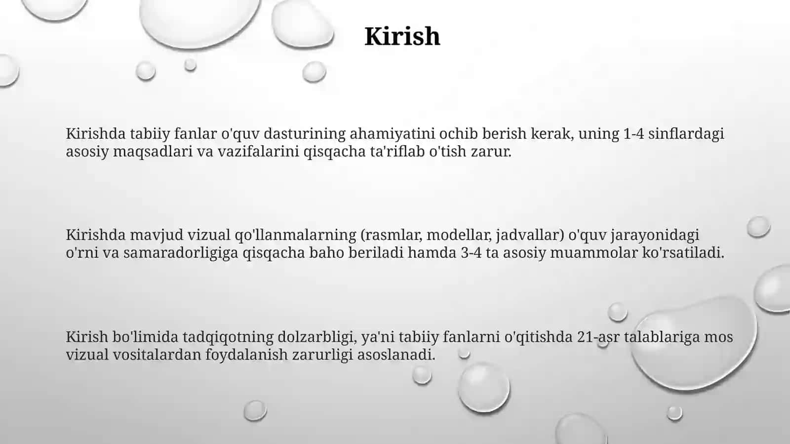 Boshlang'ich ta'lim tabiiy fanlardan dastur va mavjud ko'rgazmali qurollar tahlili 3