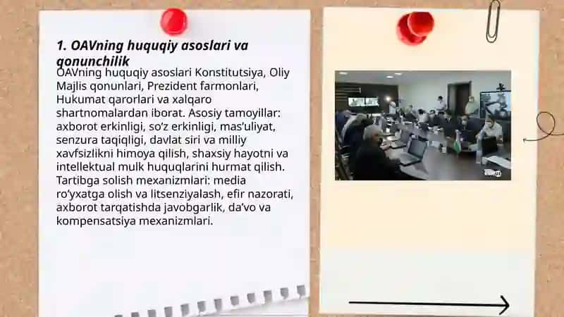 OAVning huquqiy asoslari va qonunchilik 3