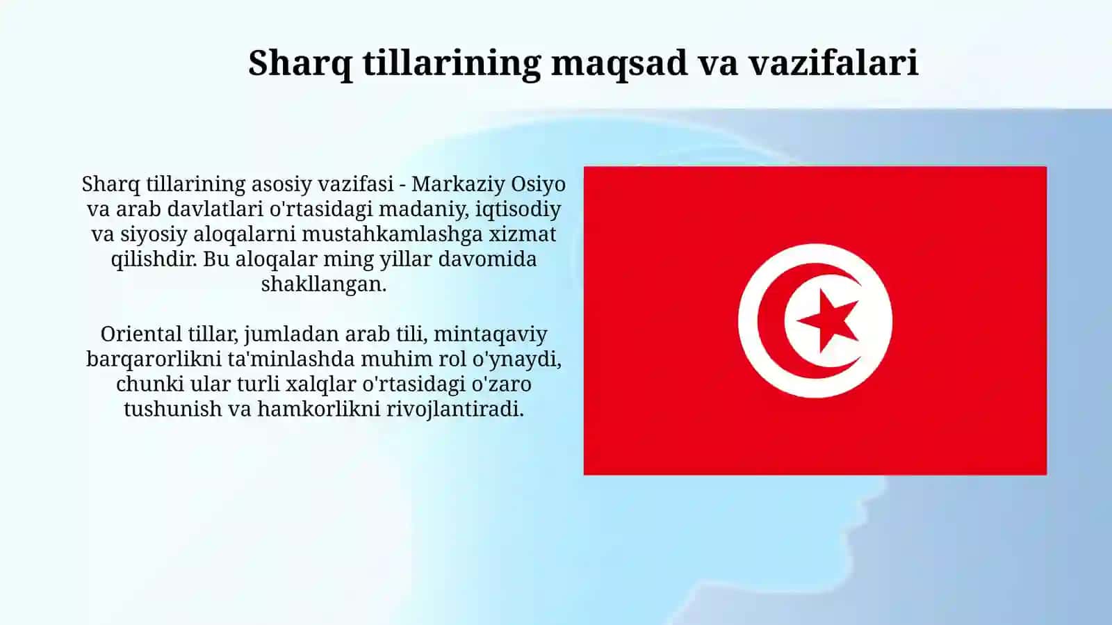 Sharq tillarining maqsad va vazifalari. O'zbekistonda arab tili o'qitishning hozirgi holati 3