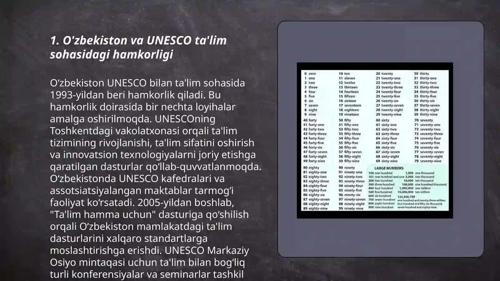 O'zbekiston va UNESCO ta'lim sohasidagi hamkorligi 3