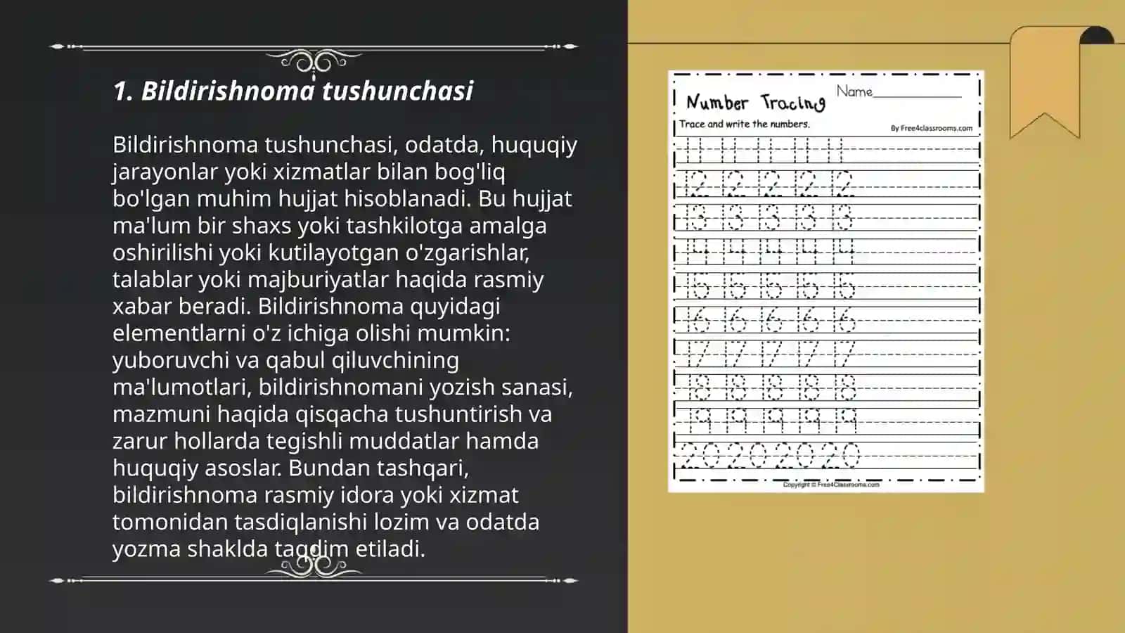 Bildirishnoma yozishni o'rganish 3