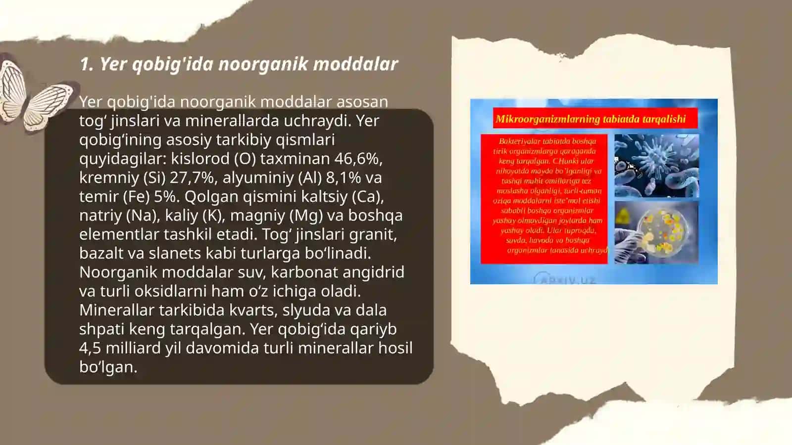 Noorganik moddalarining tabiiy manbalari 3