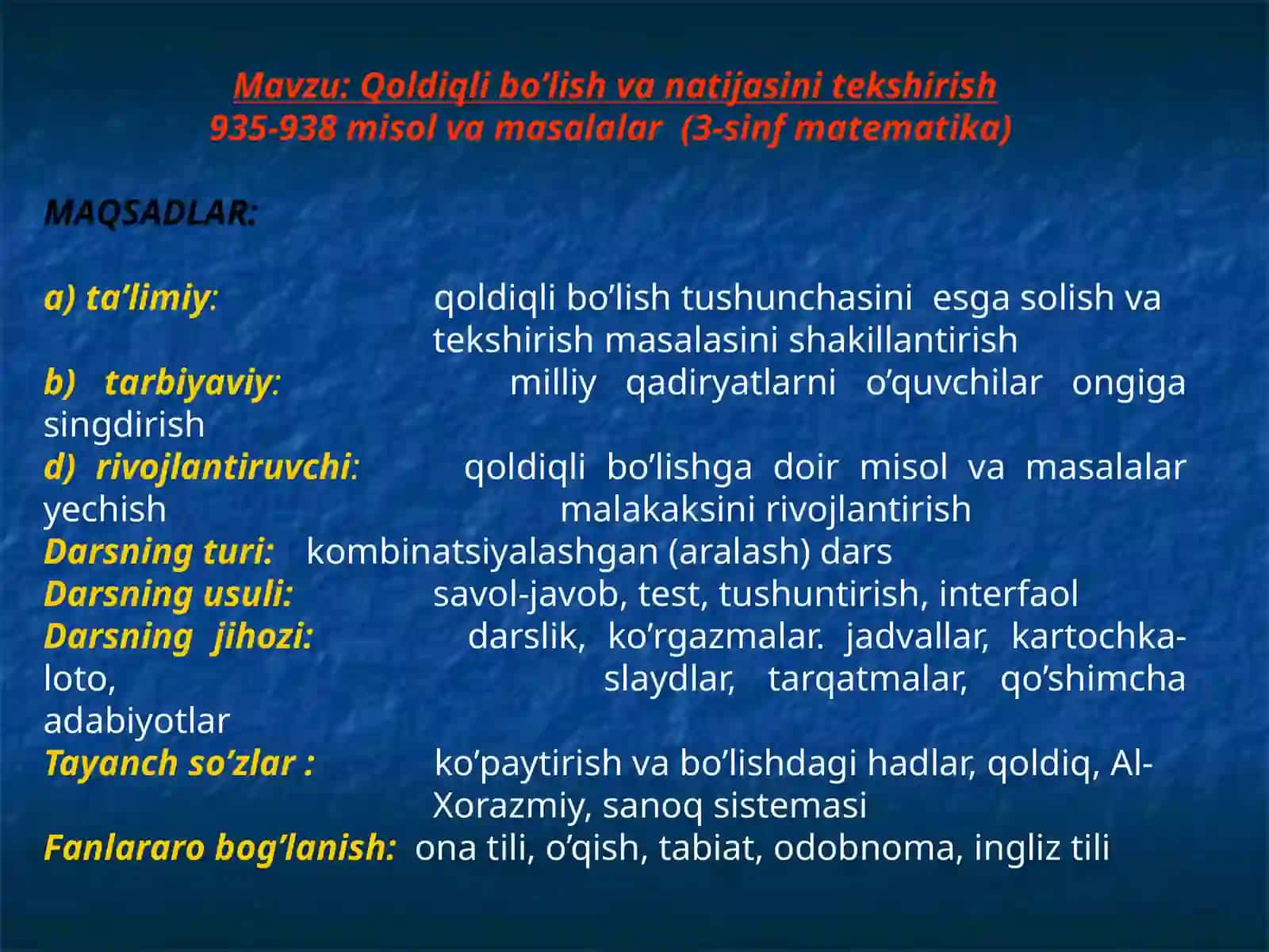 Qoldiqlibo’lish va natijasini tekshirish 3