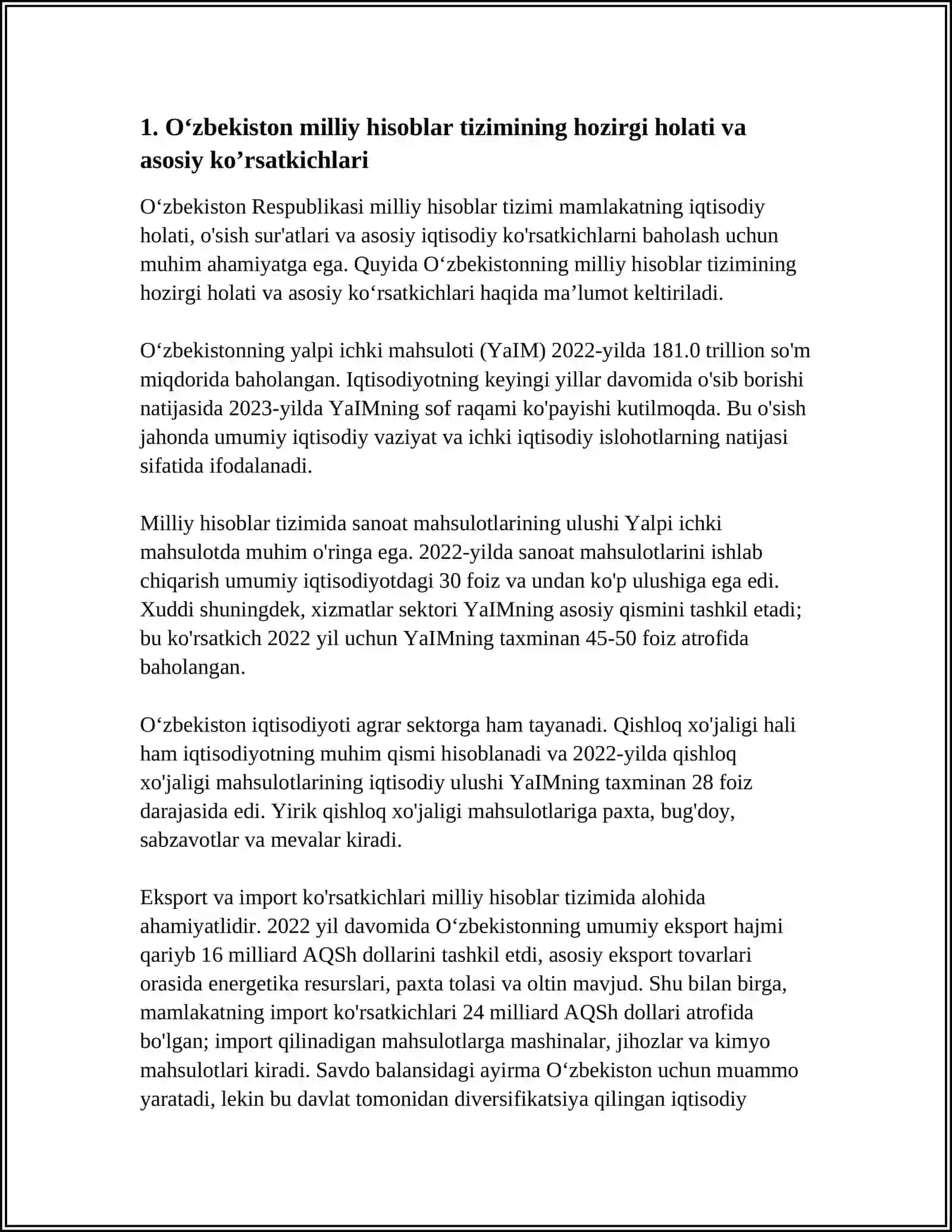 Oʻzbekiston milliy hisoblar tizimi 3
