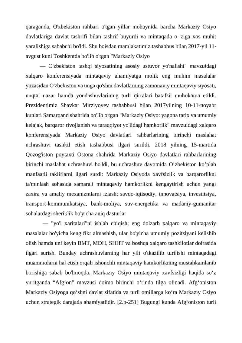 MARKAZIY OSIYODAGI HARBIY SIYOSIY VAZIYAT 3