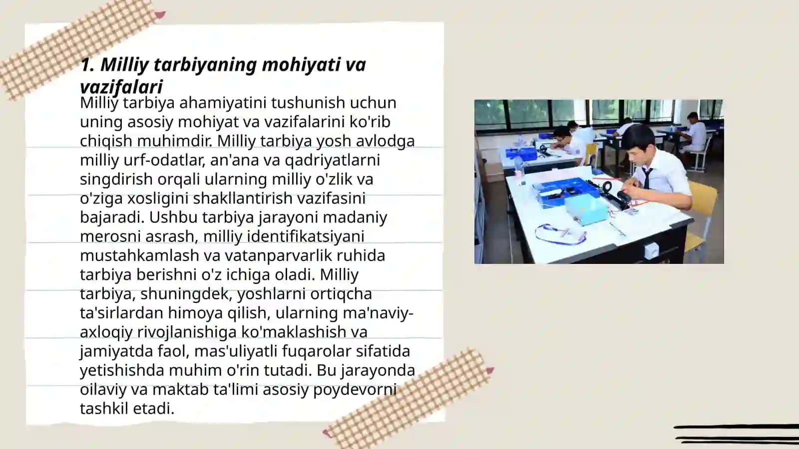 Boʻlajak oʻqituvchilarni milliy tarbiyaning pedagogik- psixologik asoslari bilan qurollantirish 3