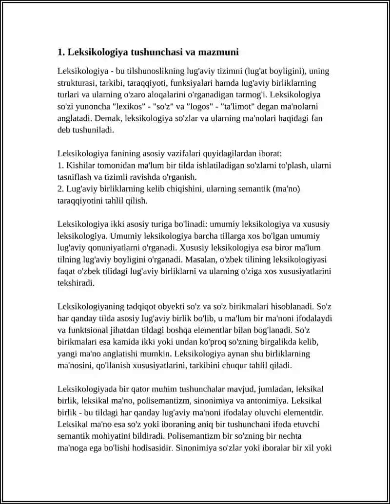 LEKSIKOLIGIYA HAQIDA UMUMIY MA'LUMOT 3