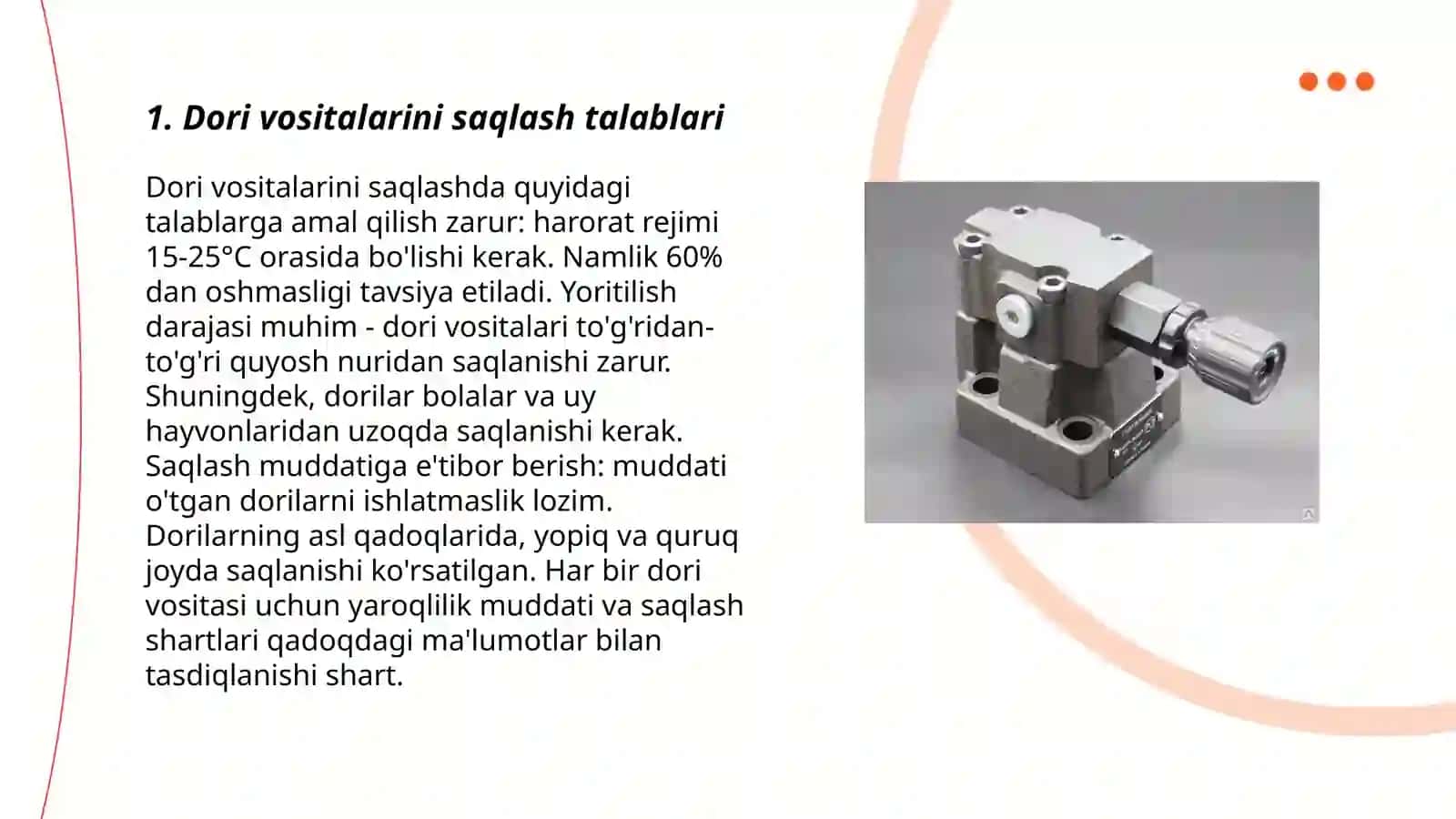 Dori vositalarini saqlash talablari 3