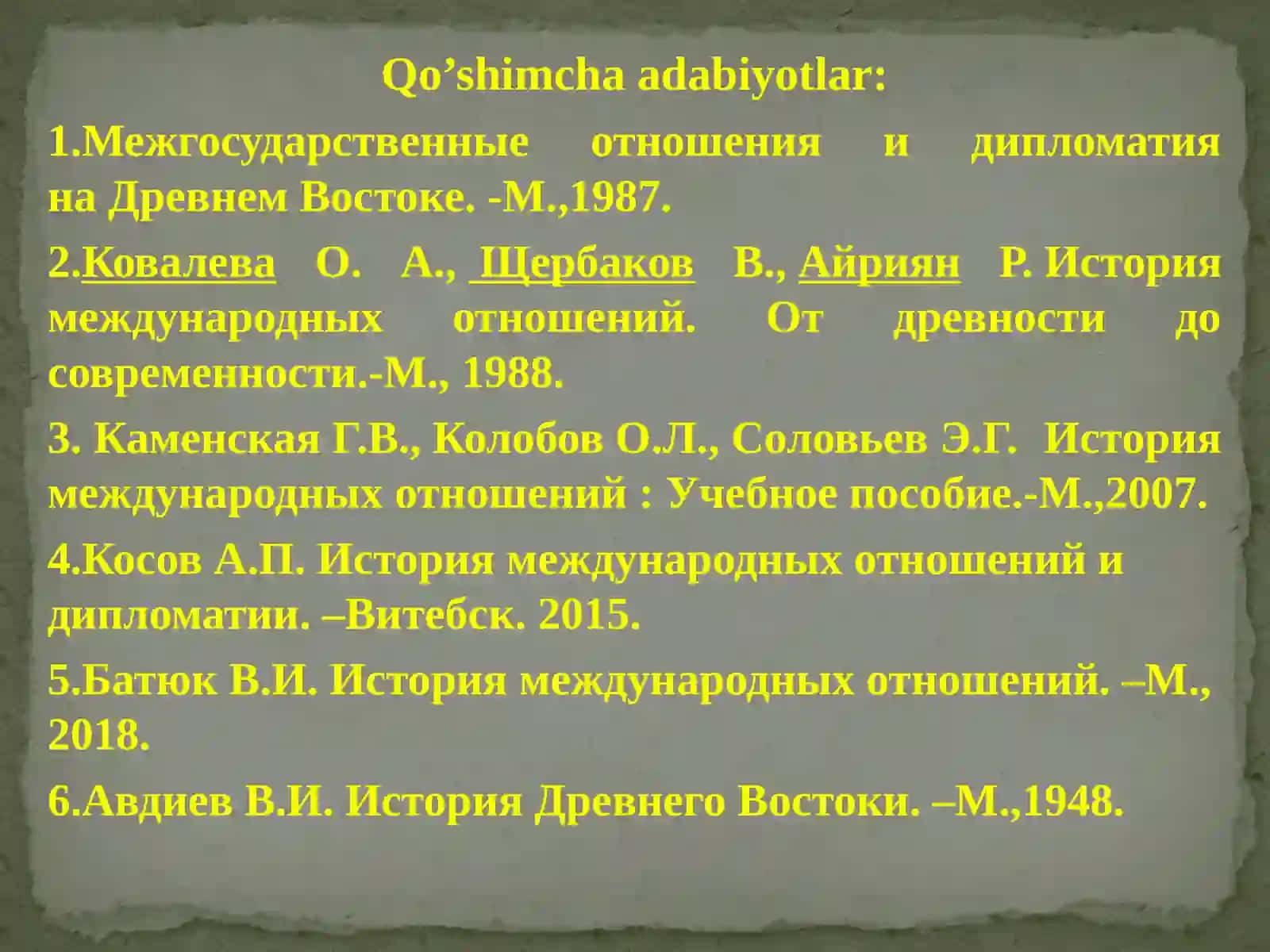 QADIMGI SHARQDA XALQARO MUNOSABATLAR VA DIPLOMATIYA 3