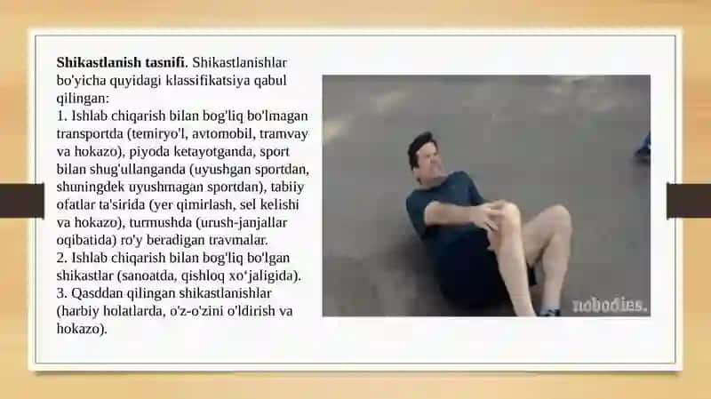 Travmatizm haqida ma’lumot. Profilaktikasi nimadan iborat 3
