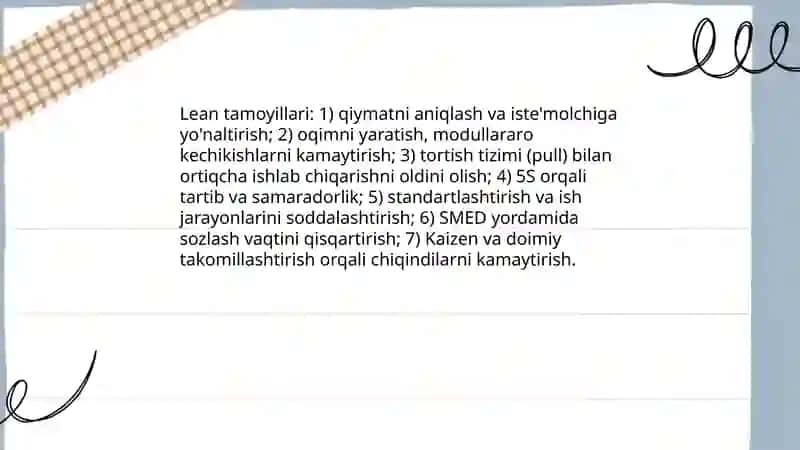 Moslashuvchan ishlab chiqarish modullarida chiqindilarni kamaytirish usullari 3