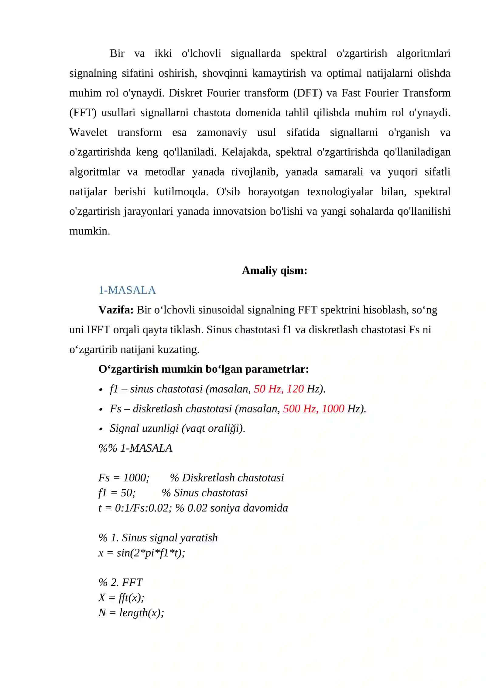 8-AMALIY MASHGʻULOT RAQAMLI TASVIRLARDAN SHOVQINNI KAMAYTIRISH UCHUN GAUSS FILTRIDAN FOYDAIANISH 3