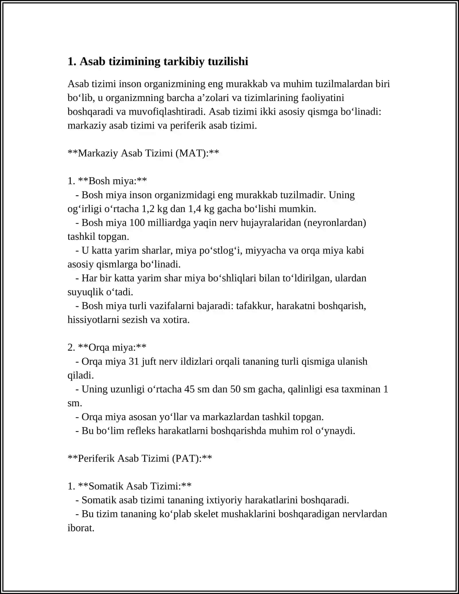 ASAB TIZIMINING FIZIOLOGIYASI 3