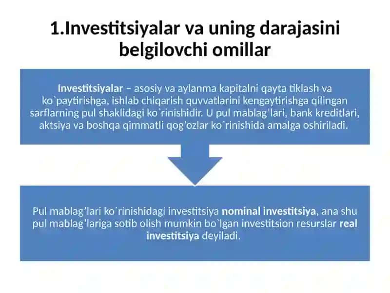 Investitsiyalar va Investitsiya Siyosati 3