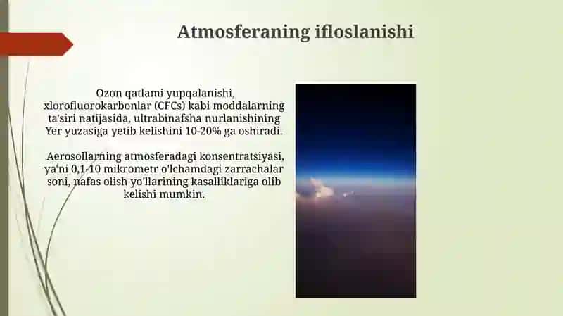 Atmosfera va uning tarkibi 3