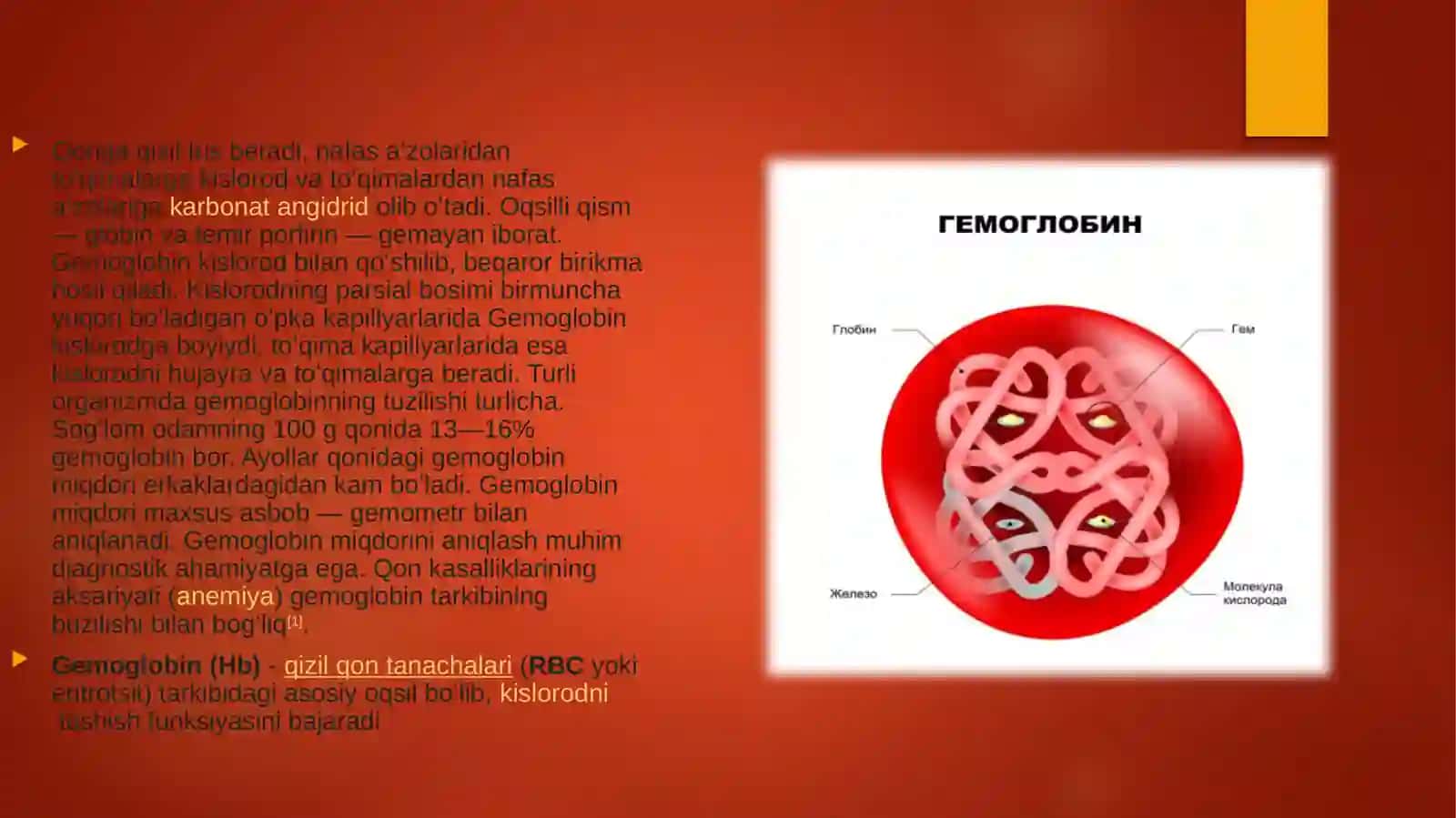 Gemoglabin va Uning turlari. Kamqonlik 3