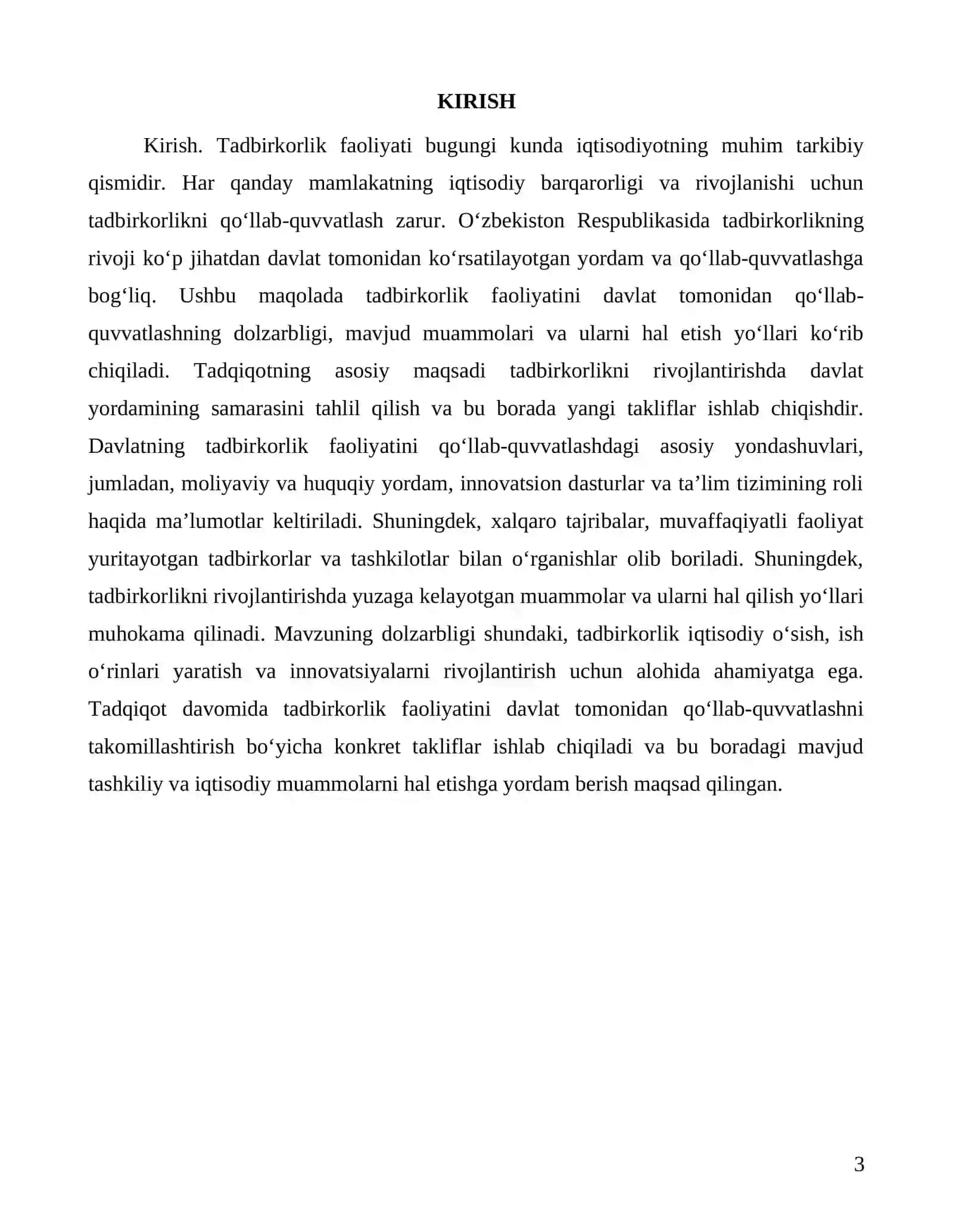 Tadbirkorlik faoliyatini davlat tomonidan qo‘llab-quvvatlashning yangi usullari 3